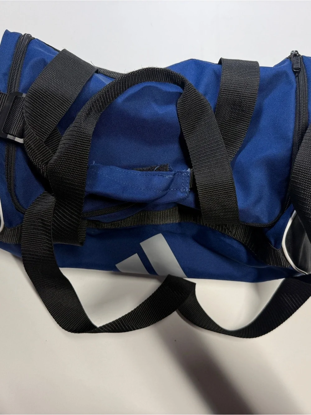 adidas Blue and Black Duffel Bag with White‎ Logo
